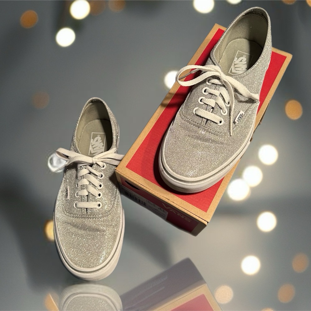 Vans Women's Sparkling Silver Sneakers - Picture 2 of 4